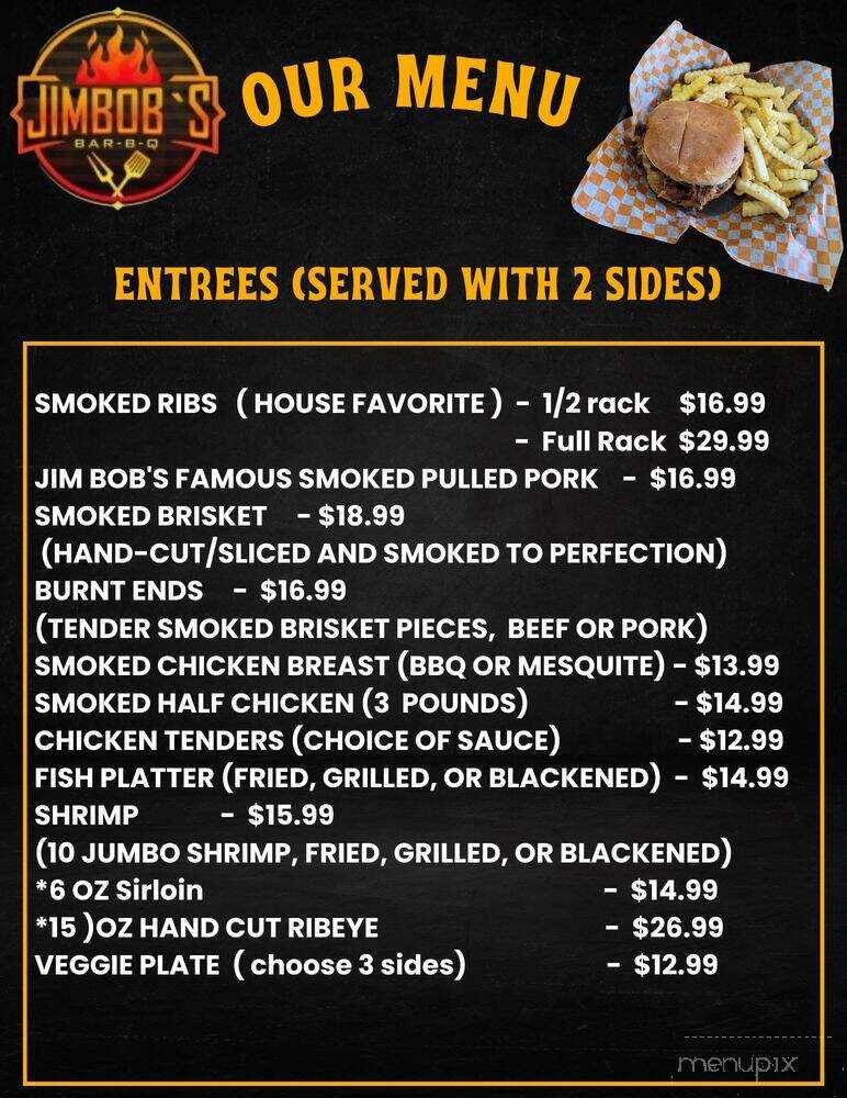 JimBob's Bar-B-Q - Townsend, TN menu_pic