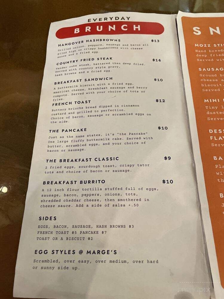Marge's Diner - Fargo, ND menu_pic