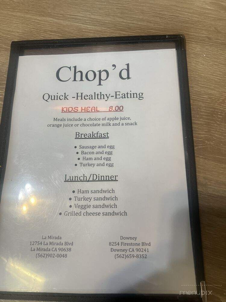Chop'd - Downey, CA menu_pic
