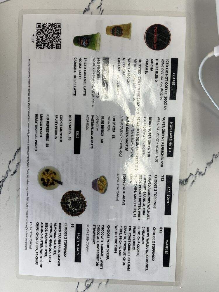 Charged Up Nutrition - Torrance, CA menu_pic