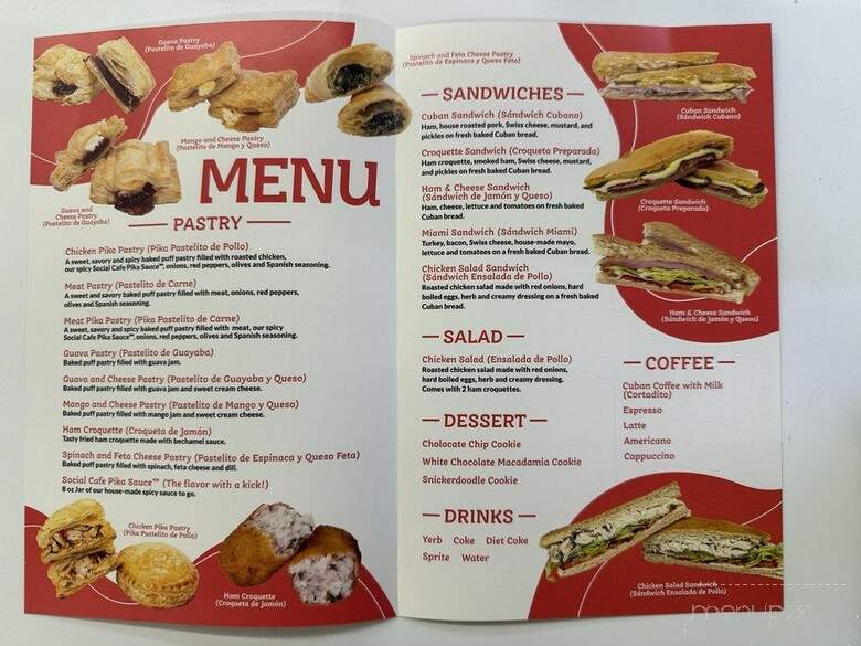 Social Cafe - San Francisco, CA menu_pic