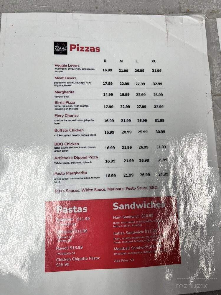 Pizza Presidente - San Jose, CA menu_pic