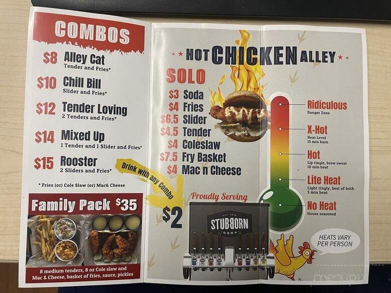 Hot Chicken Alley - Phoenix, AZ menu_pic