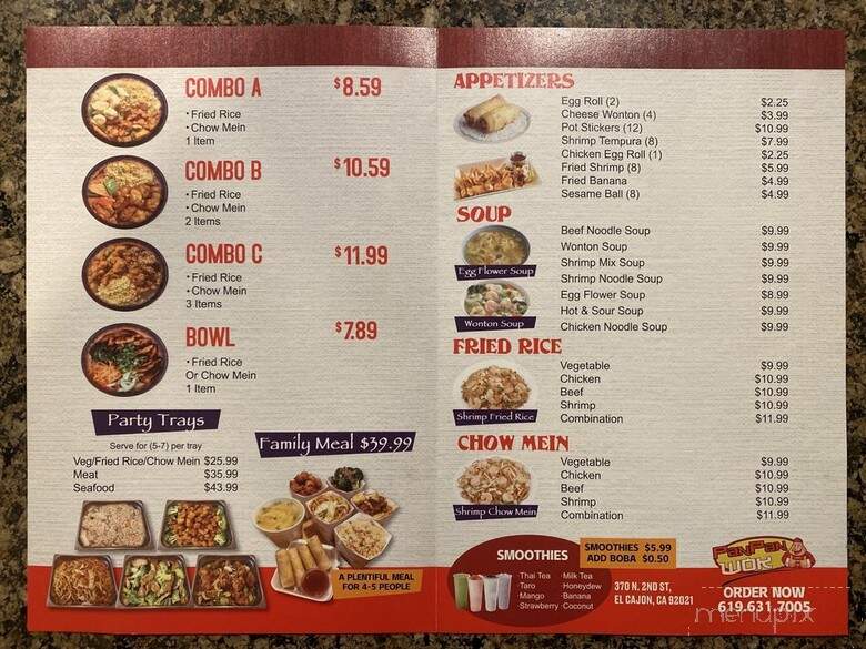 Pan Pan Wok - El Cajon, CA menu_pic