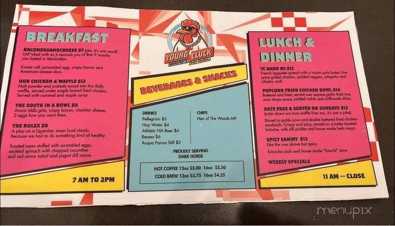 Young Cluck - San Diego, CA menu_pic