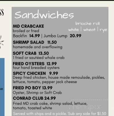 Conrad's Crabs Seafood Express - Phoenix, MD menu_pic