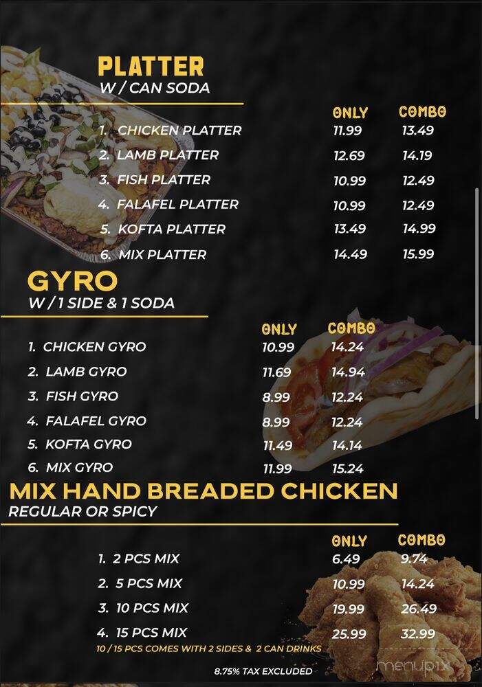 Halal Feast O - Buffalo, NY menu_pic