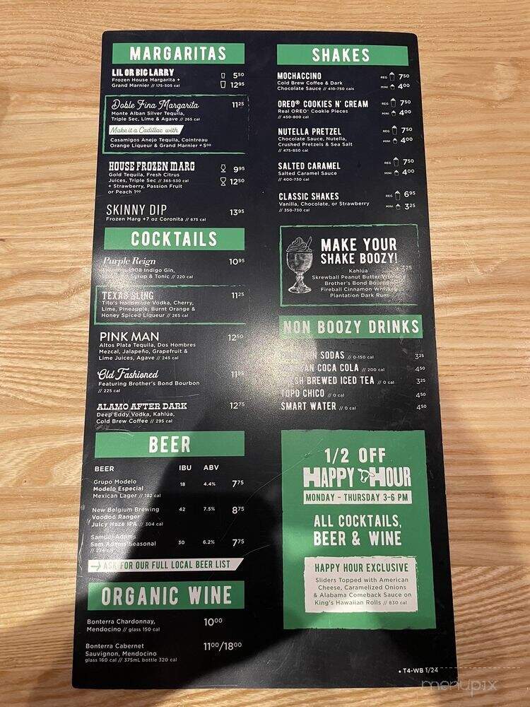 Hopdoddy Burger Bar - Odessa, TX menu_pic