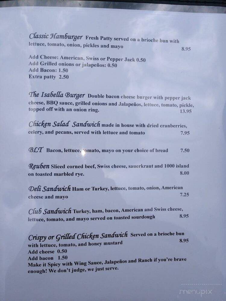 Cafe Isabella - Hot Springs Village, AR menu_pic