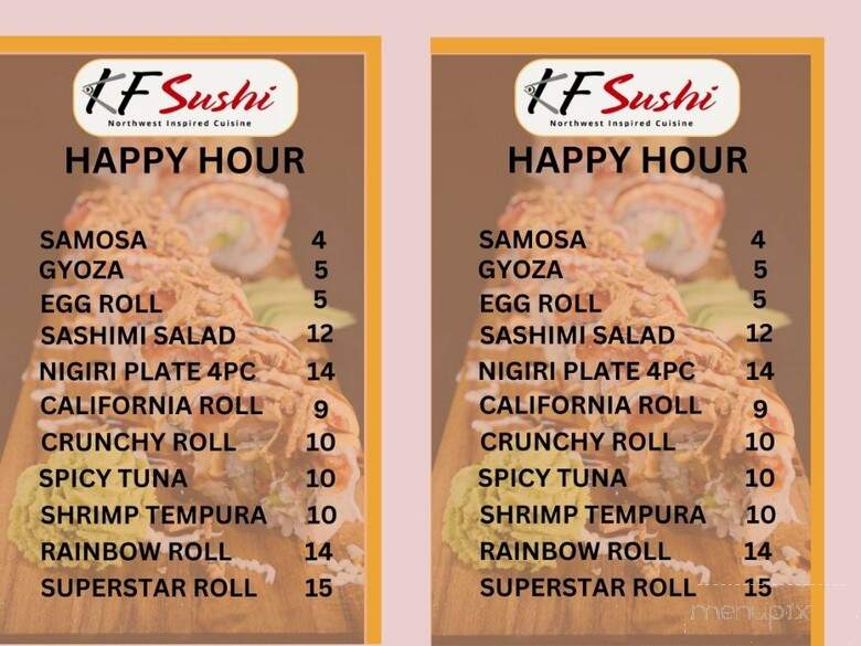 KF Sushi - Seattle, WA menu_pic