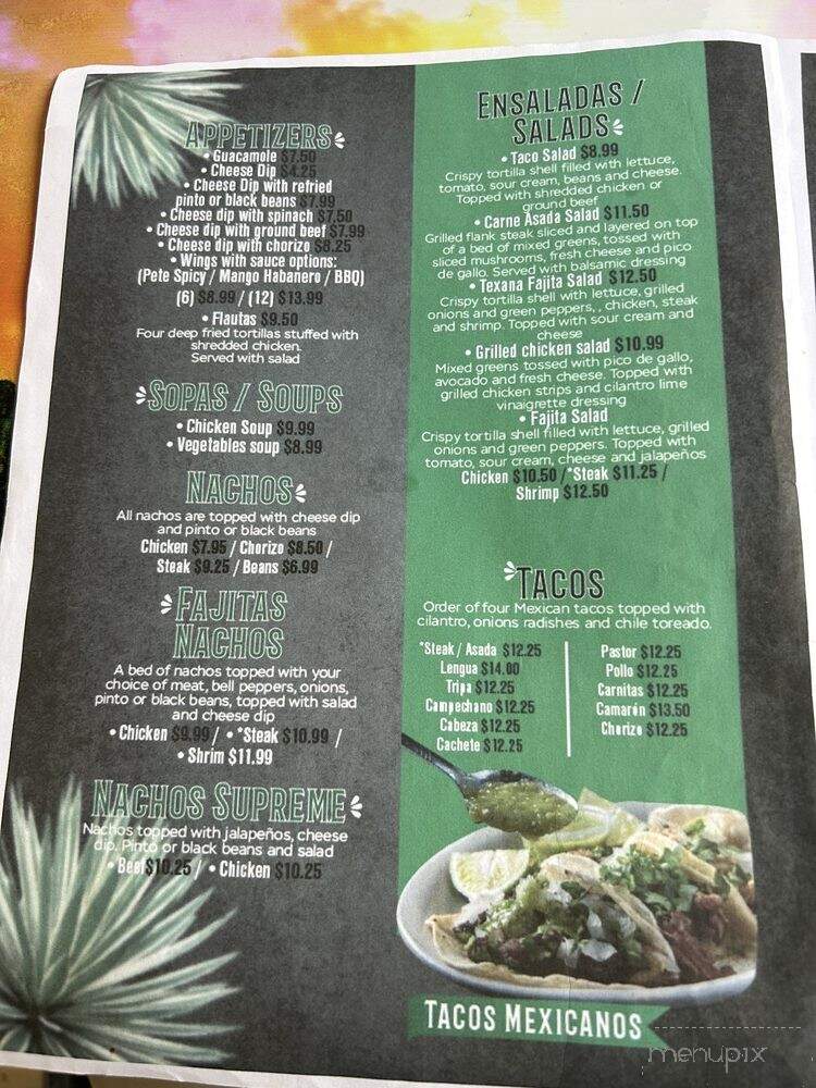 El Campesino Mexican Grill - Mocksville, NC menu_pic