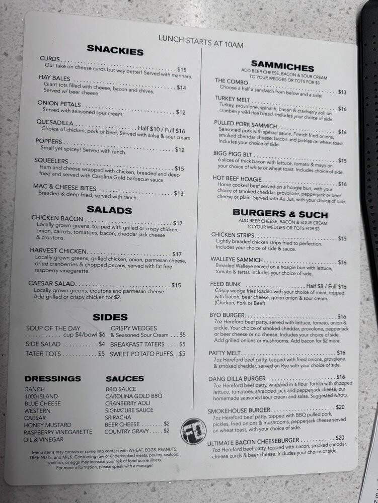 Farmer's Daughters Kitchen - Blue Earth, MN menu_pic