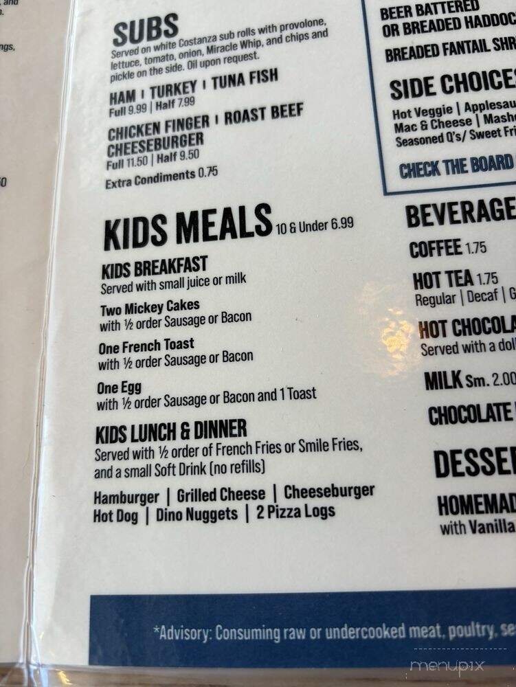 Farmhouse Cafe - Arcade, NY menu_pic