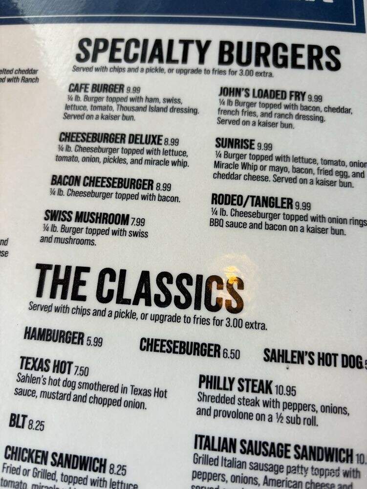 Farmhouse Cafe - Arcade, NY menu_pic