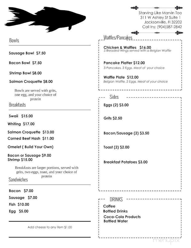 Starvin Like Marvin - Jacksonville, FL menu_pic