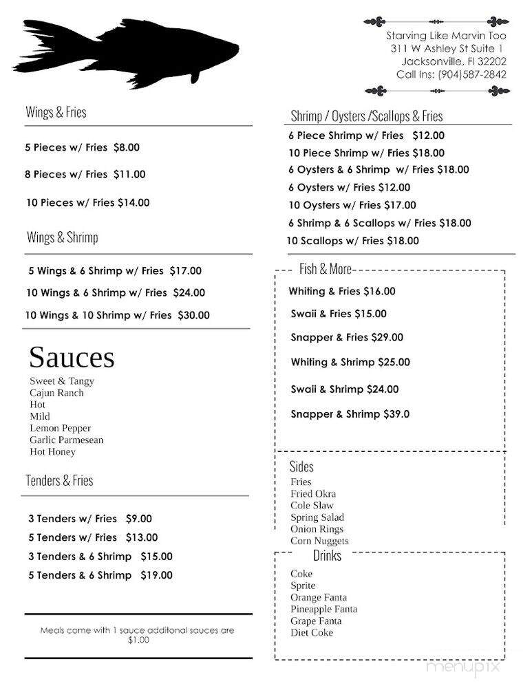 Starvin Like Marvin - Jacksonville, FL menu_pic