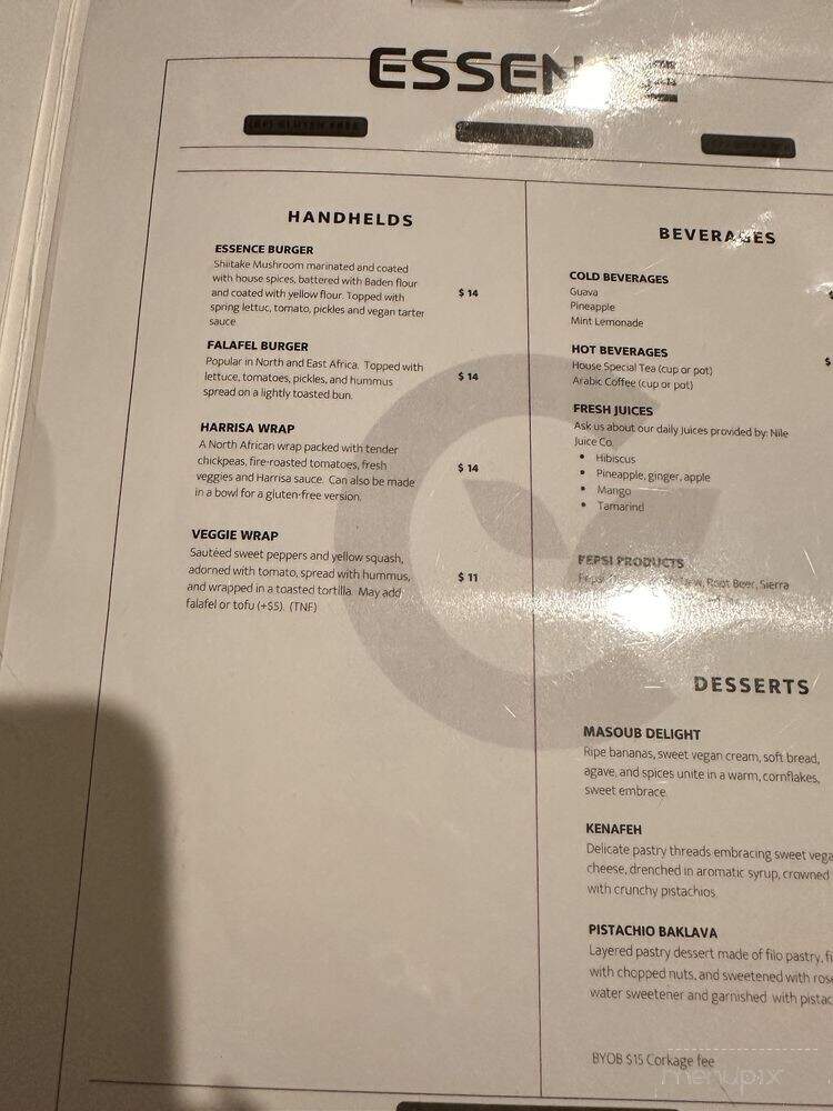 Essence - Pittsburgh, PA menu_pic