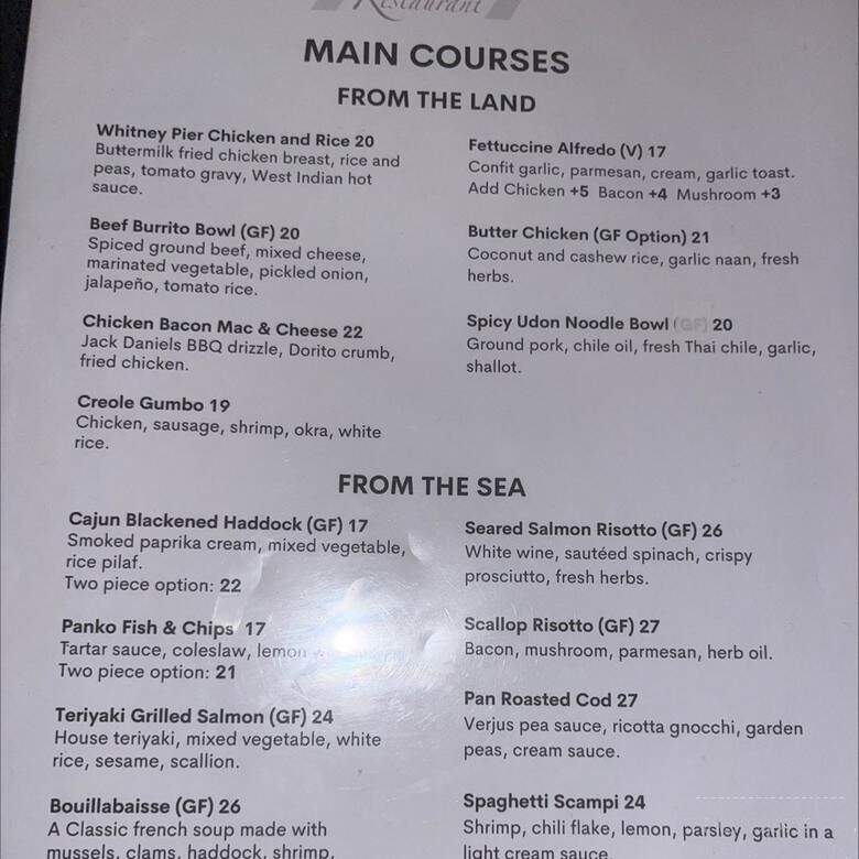 7by7 Restaurant - Sydney, NS menu_pic