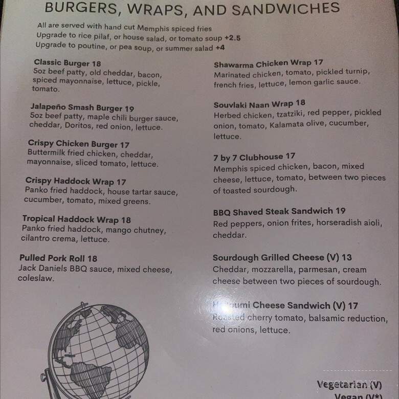 7by7 Restaurant - Sydney, NS menu_pic