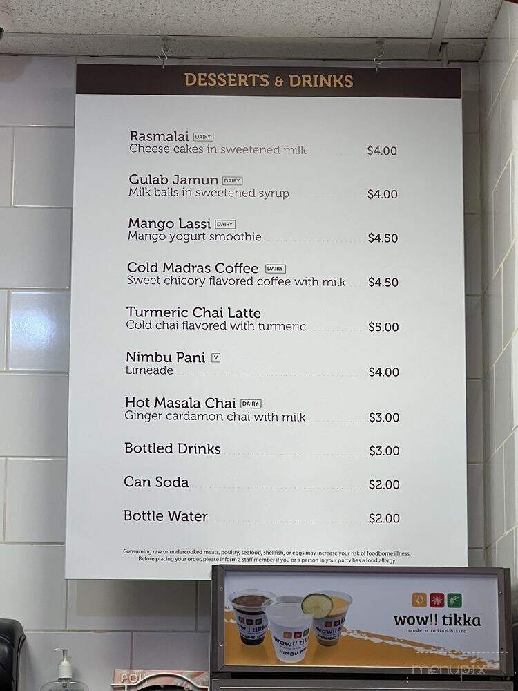 Wow Tikka - New Haven, CT menu_pic
