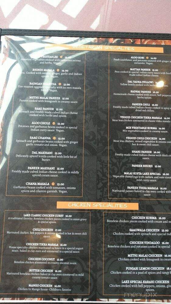 Lakeside Indian Cuisine Bar and Grill - Marysville, CA menu_pic