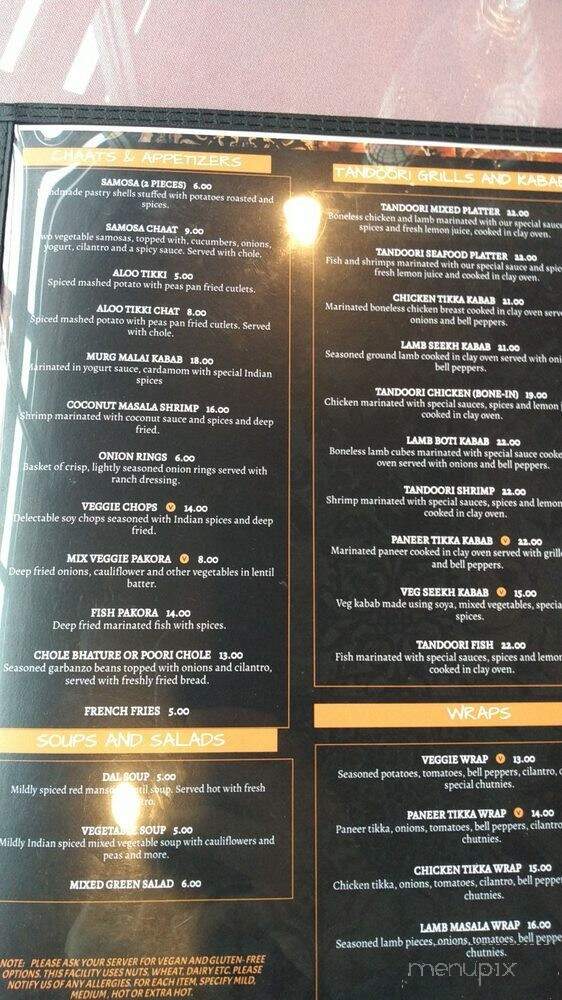 Lakeside Indian Cuisine Bar and Grill - Marysville, CA menu_pic