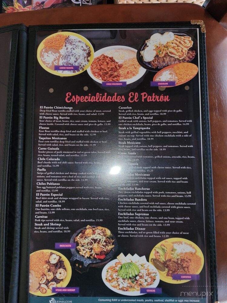 La Hacienda Del Patron - Morris, IL menu_pic