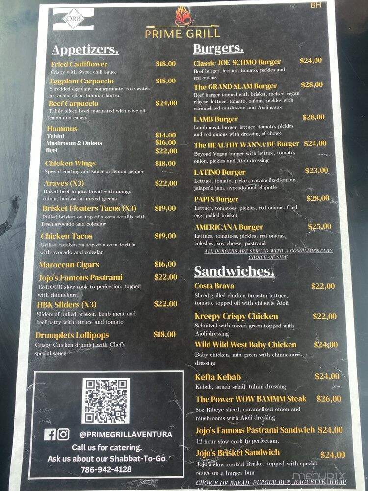 Prime Grill - Aventura, FL menu_pic