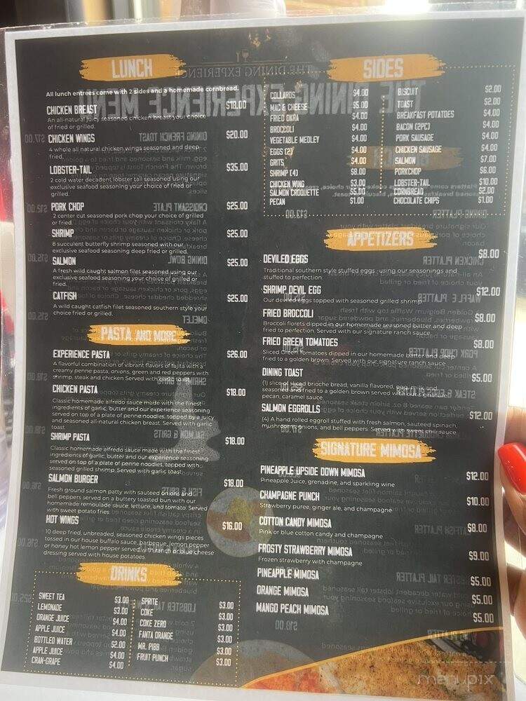 The Dining Experience - Fairburn, GA menu_pic