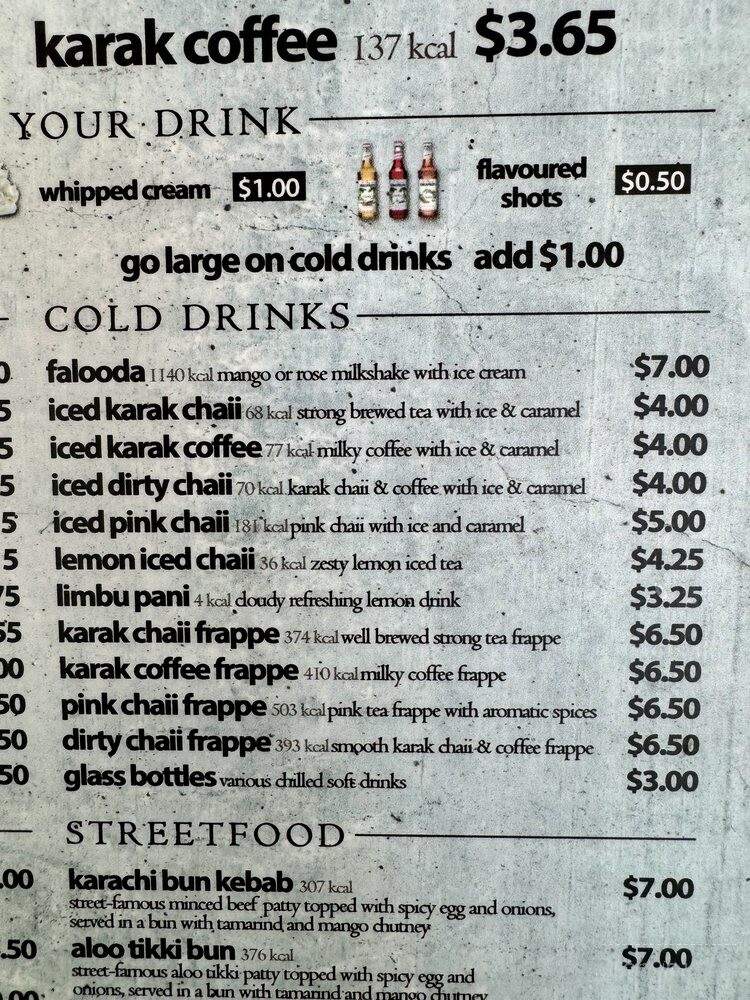 Chaiiwala of London - Surrey, BC menu_pic