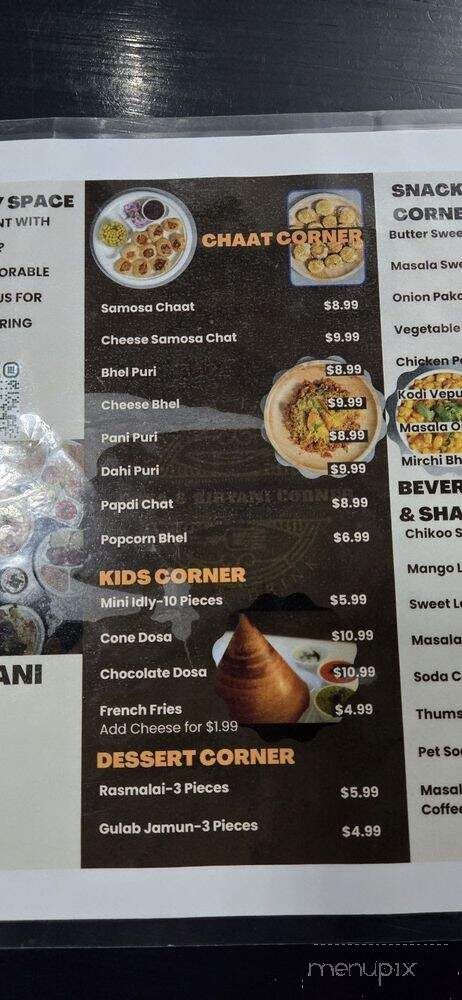 Dosa & Biryani Corner - Niles, IL menu_pic