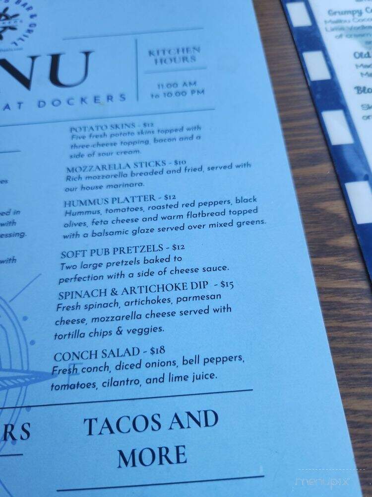 Grumpy Gary's - Dania Beach, FL menu_pic
