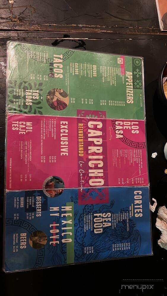 Capricho Cantina Y Parrilla Mexicana - Brownsville, TX menu_pic