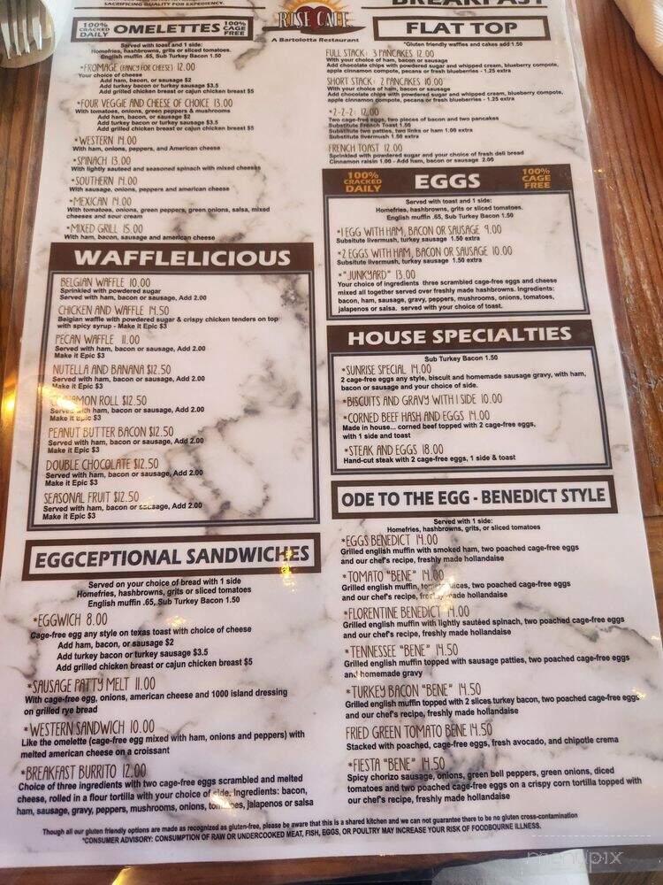 Rise Cafe - Huntersville, NC menu_pic