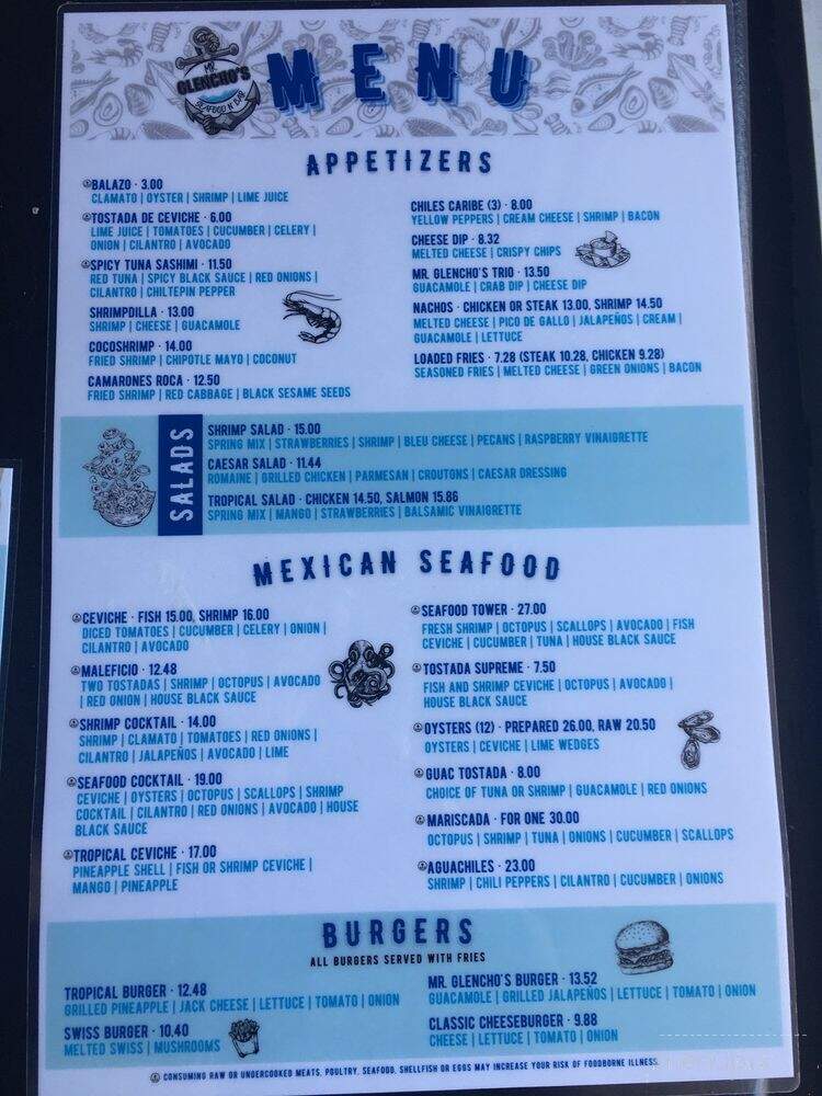 Mr. Glencho's - Branson, MO menu_pic