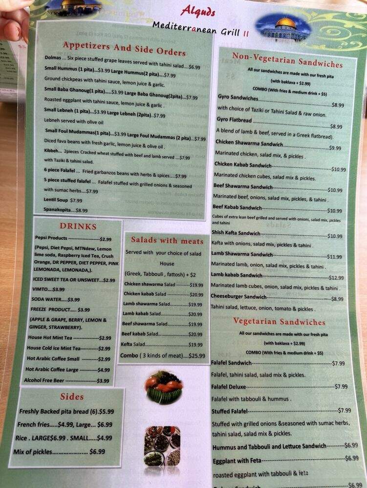 Alquds Mediterranean Grill 2 - Rio Rancho, NM menu_pic