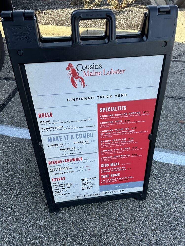 Cousins Maine Lobster - Cincinnati, OH menu_pic