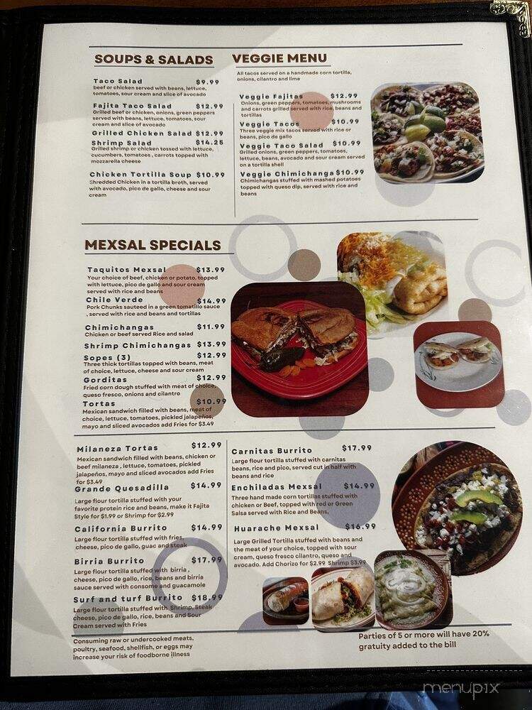 El Mexsal - Virginia Beach, VA menu_pic