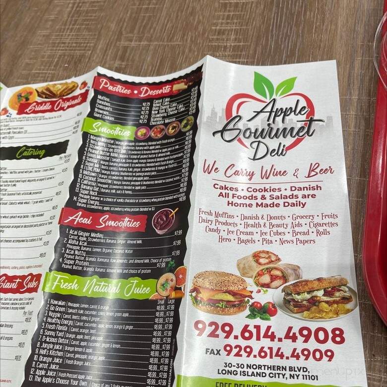 Apple Gourmet Deli - Queens, NY menu_pic