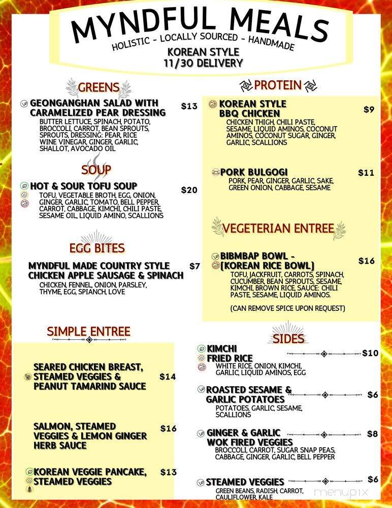 Myndful Meals - Morro Bay, CA menu_pic