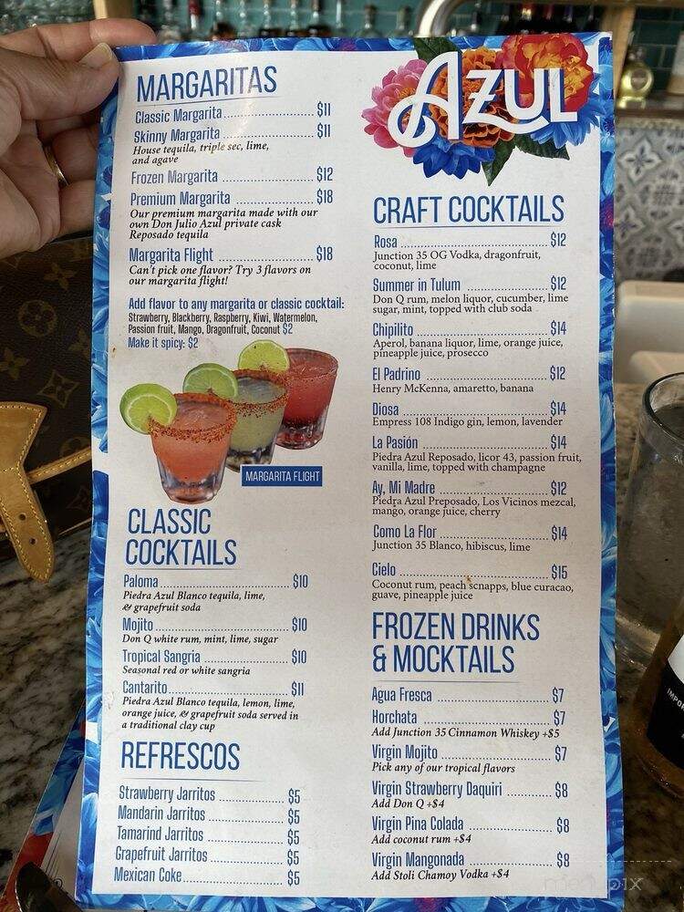 Azul Cantina - Pigeon Forge, TN menu_pic