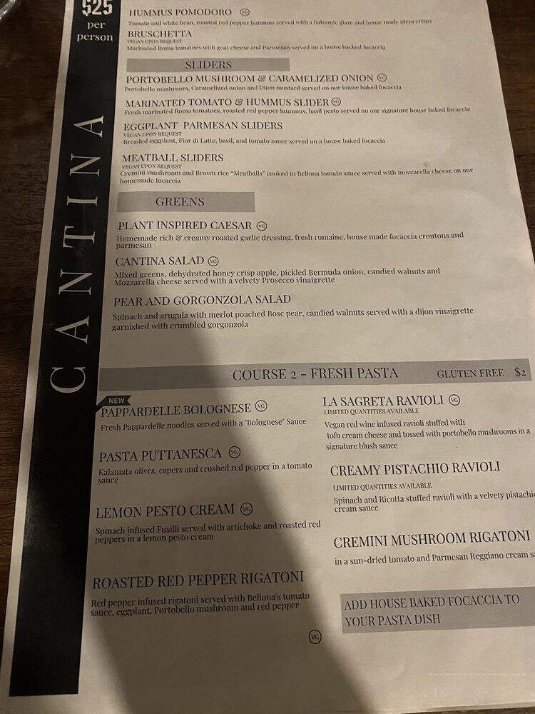 Bellona Kitchen - Toronto, ON menu_pic
