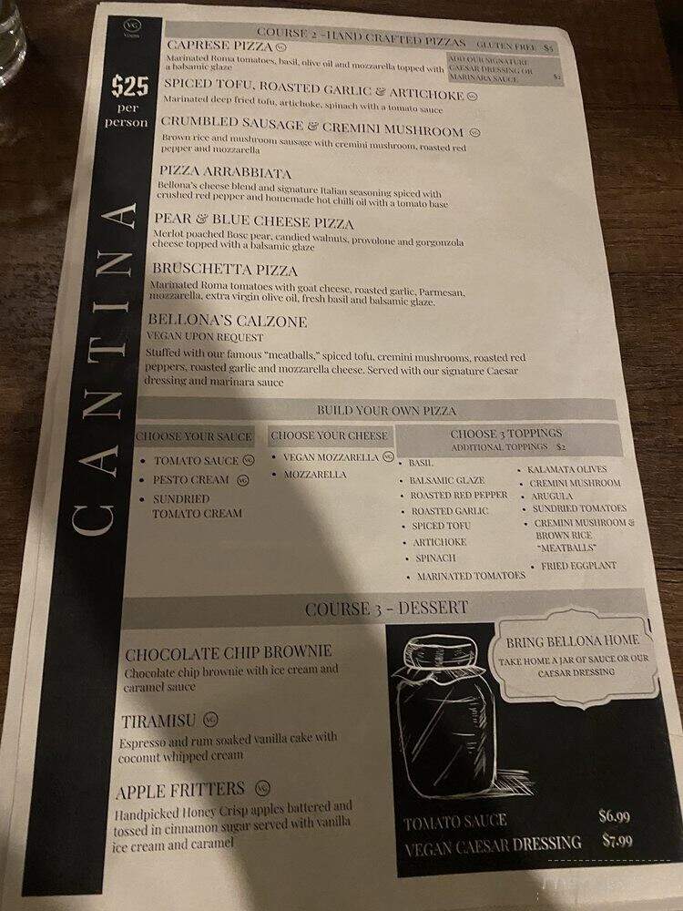 Bellona Kitchen - Toronto, ON menu_pic