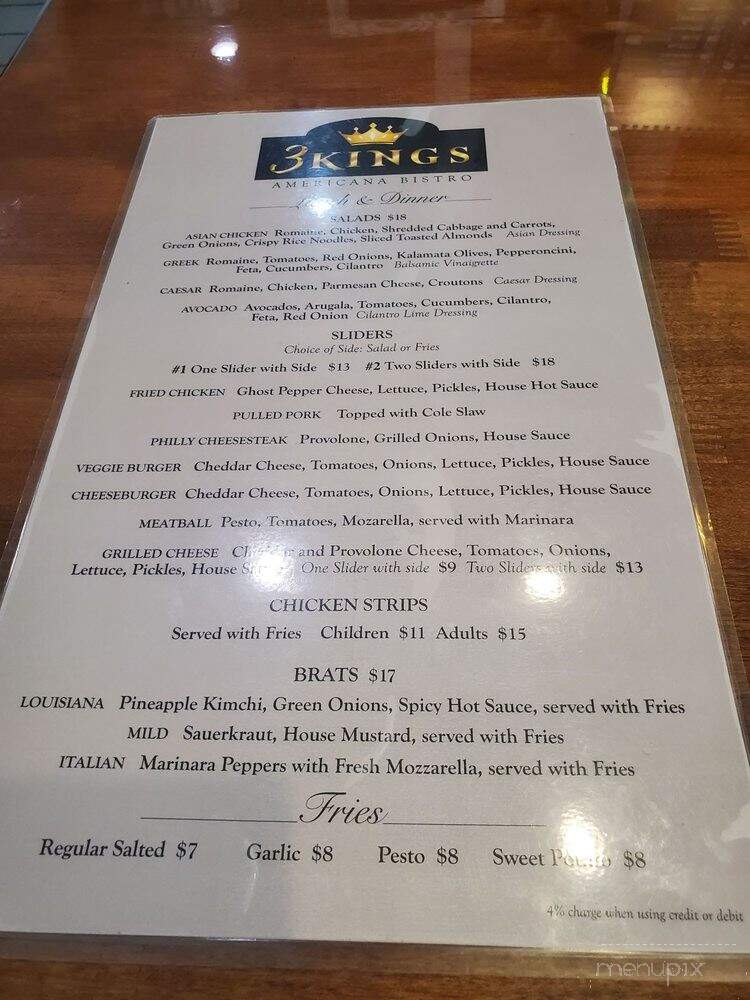3King's Americana Bistro - Grass Valley, CA menu_pic