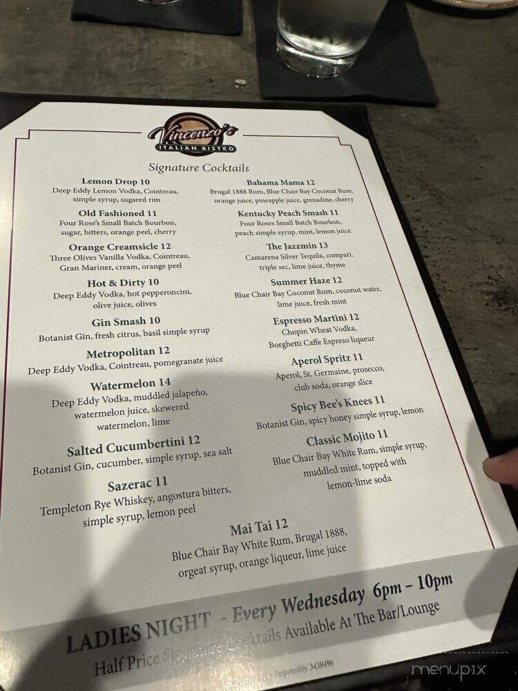 Vincenzos Italian Bistro - Fort Walton Beach, FL menu_pic