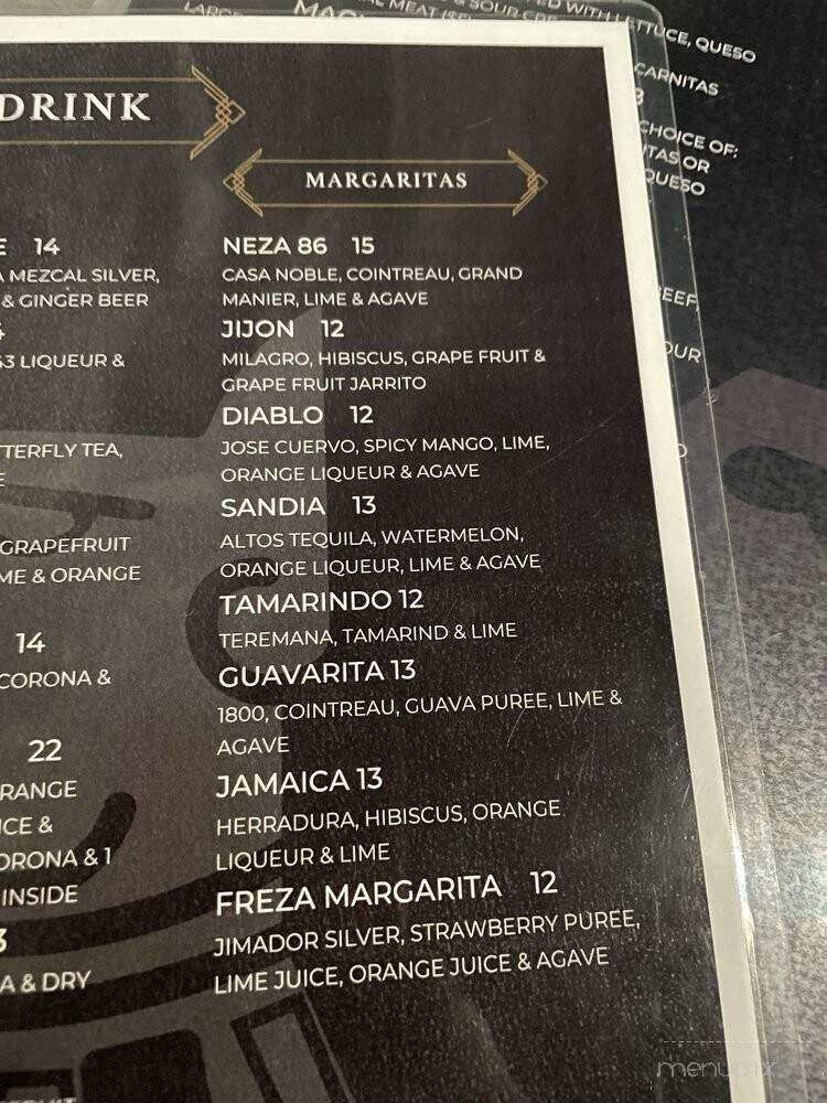 Neza Mexican Restaurant - Warwick, RI menu_pic