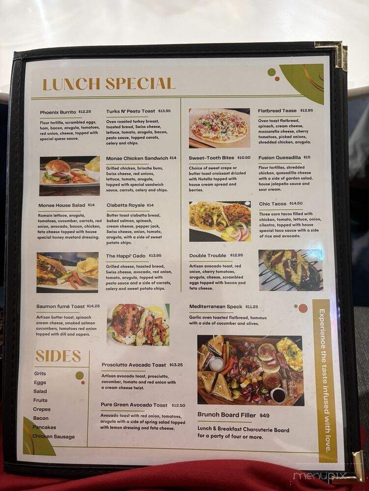 Monae Fusion Brunch Cafe - Glendale, AZ menu_pic