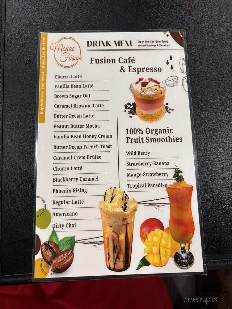 Monae Fusion Brunch Cafe - Glendale, AZ menu_pic