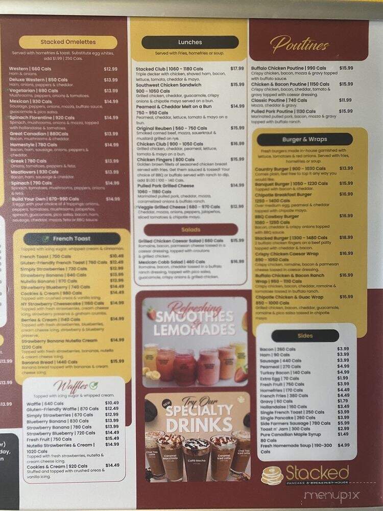 Stacked Pancake & Breakfast House - Ajax, ON menu_pic