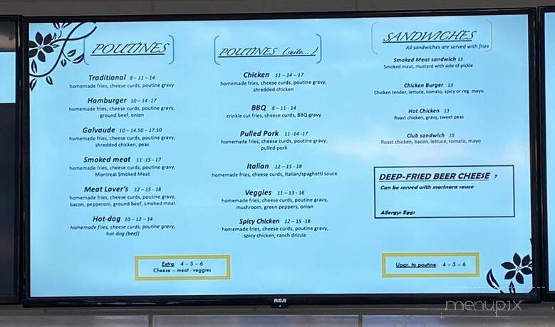 Mario's Poutine & Pizzeria - Edmonton, AB menu_pic